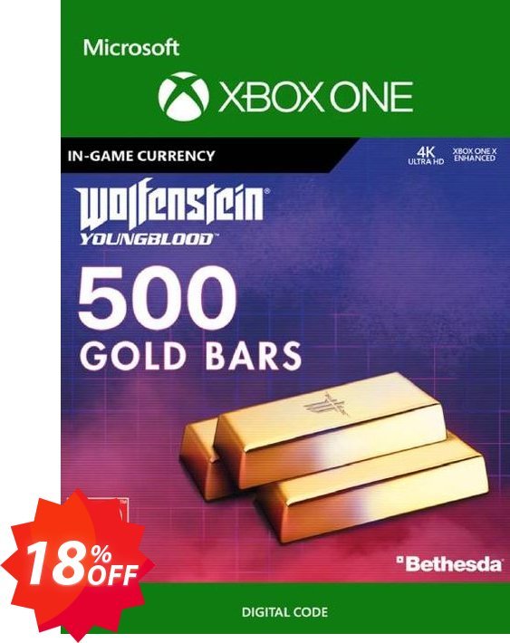 Wolfenstein: Youngblood - 500 Gold Bars Xbox One Coupon code 18% discount 