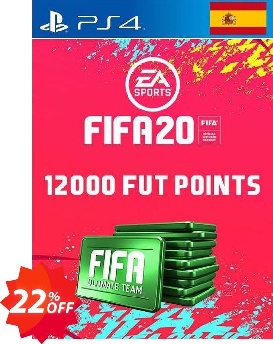 12000 FIFA 20 Ultimate Team Points PS4, Spain  Coupon code 22% discount 