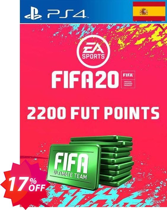 2200 FIFA 20 Ultimate Team Points PS4, Spain  Coupon code 17% discount 