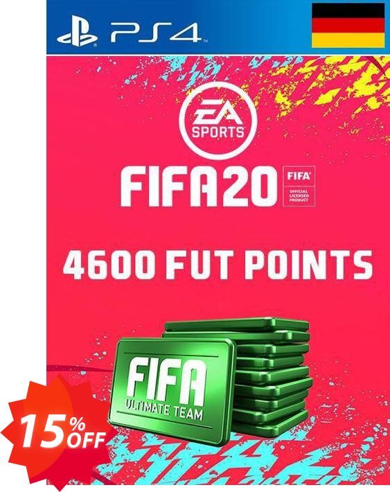 4600 FIFA 20 Ultimate Team Points PS4, Germany  Coupon code 15% discount 