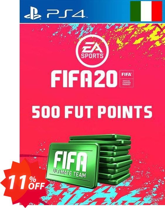 500 FIFA 20 Ultimate Team Points PS4, Italy  Coupon code 11% discount 