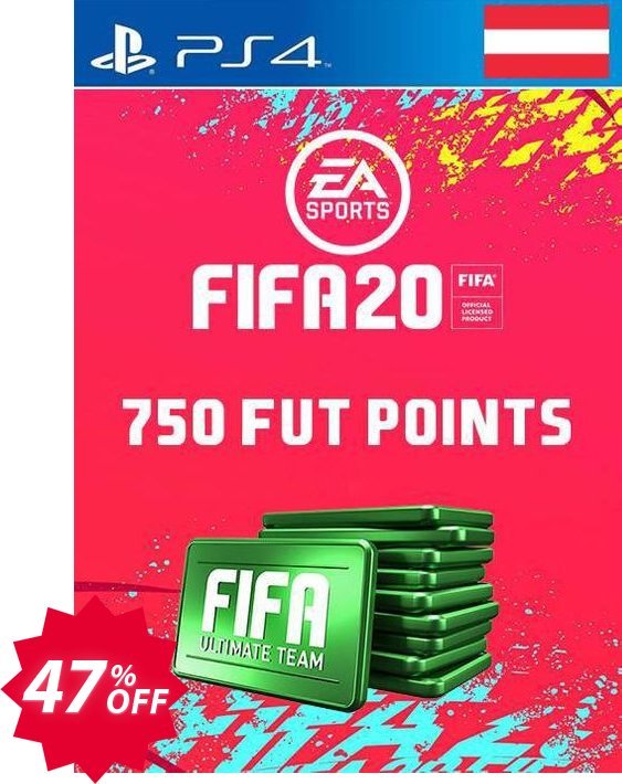 750 FIFA 20 Ultimate Team Points PS4, Austria  Coupon code 47% discount 