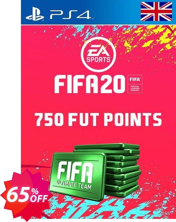 750 FIFA 20 Ultimate Team Points PS4 PSN Code - UK account Coupon code 65% discount 