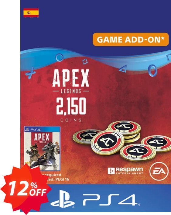 Apex Legends 2150 Coins PS4, Spain  Coupon code 12% discount 