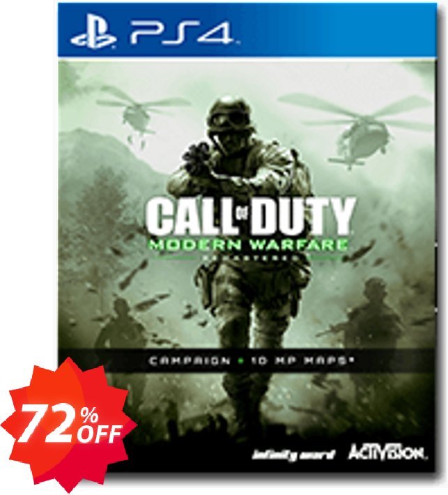 Call of Duty, COD Modern Warfare Remastered PS4 - Digital Code Coupon code 72% discount 