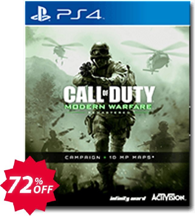 Call of Duty, COD Modern Warfare Remastered PS4 - Digital Code Coupon code 72% discount 