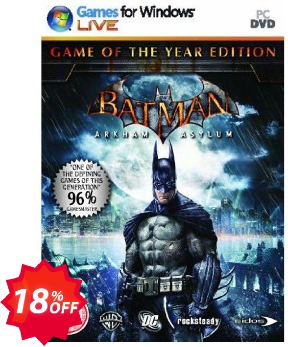 Batman : Arkham Asylum - Game Of The Year Edition, PC  Coupon code 18% discount 