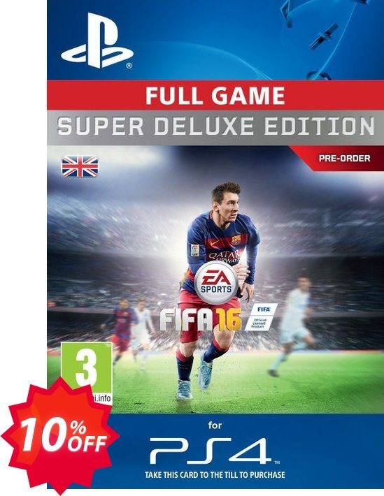 Fifa 16 Super Deluxe PS4 - Digital Code Coupon code 10% discount 