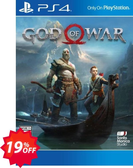 God of War PS4, US  Coupon code 19% discount 