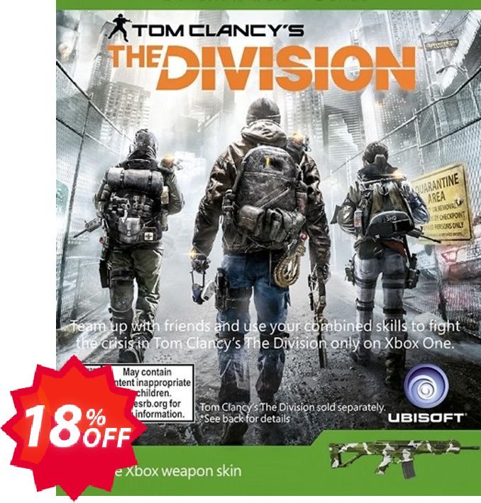 The Division Xbox Weapon Skin DLC Coupon code 18% discount 