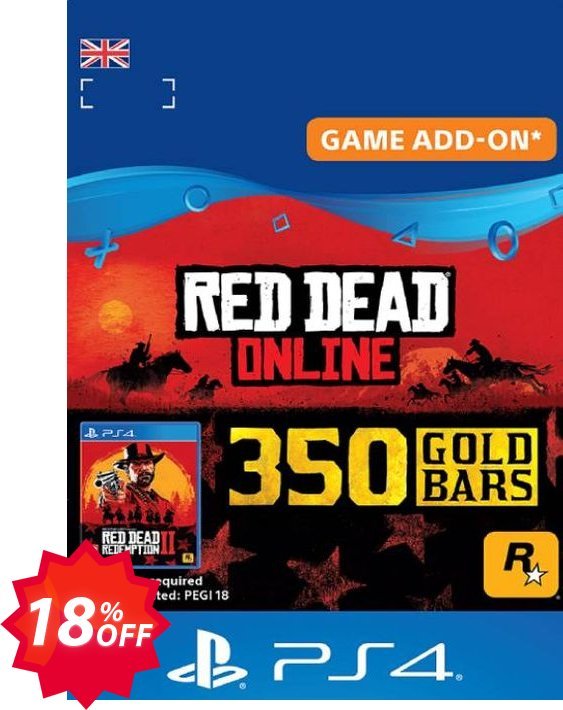 Red Dead Online: 350 Gold Bars PS4, UK  Coupon code 18% discount 