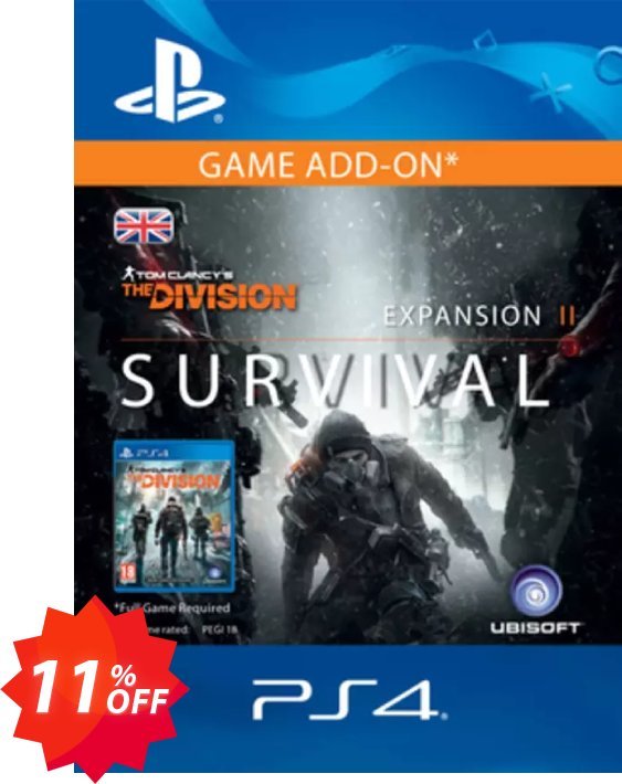 Tom Clancy's The Division Survival PS4, UK  Coupon code 11% discount 