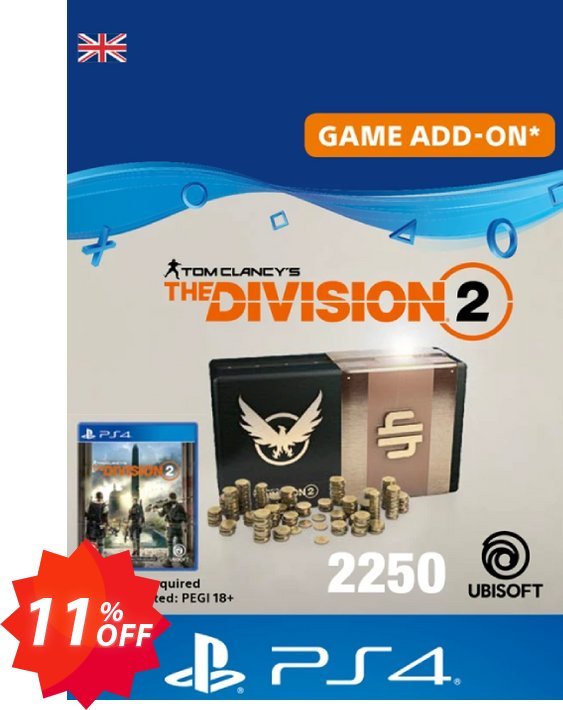Tom Clancy's The Division 2 PS4 - 2250 Premium Credits Pack Coupon code 11% discount 