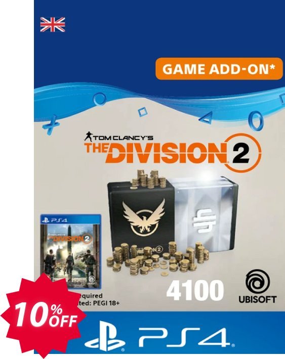 Tom Clancy's The Division 2 PS4 - 4100 Premium Credits Pack Coupon code 10% discount 