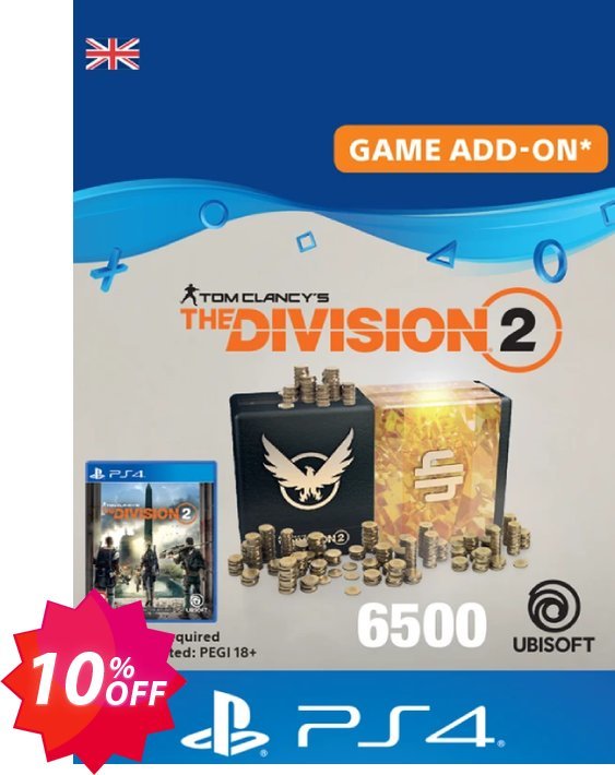 Tom Clancy's The Division 2 PS4 - 6500 Premium Credits Pack Coupon code 10% discount 