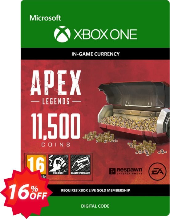 Apex Legends 11500Coins Xbox One Coupon code 16% discount 