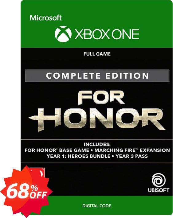 For Honor Complete Edition Xbox One Coupon code 68% discount 