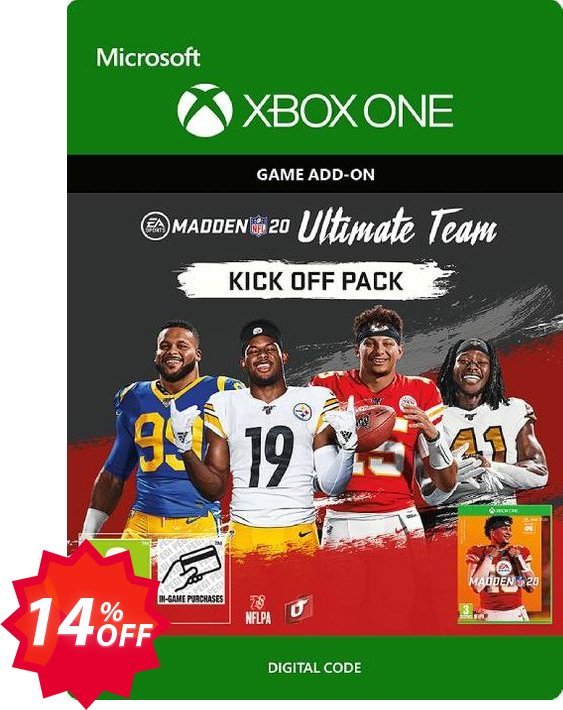 Madden NFL 20: Ultimate Team Kick Off Pack Xbox One Coupon code 14% discount 
