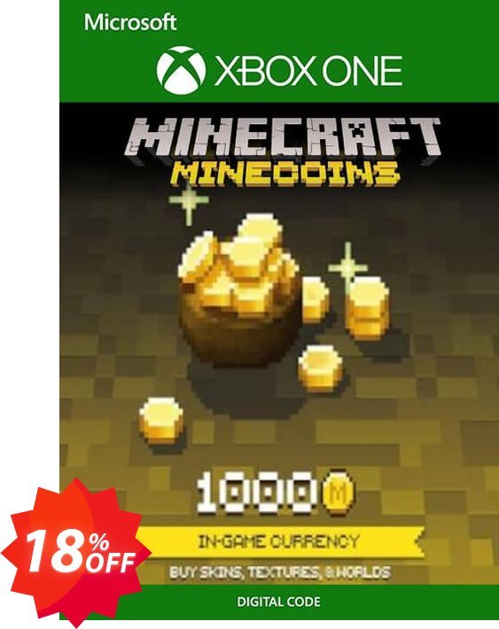 Minecraft 1000 Minecoins Xbox One Coupon code 18% discount 