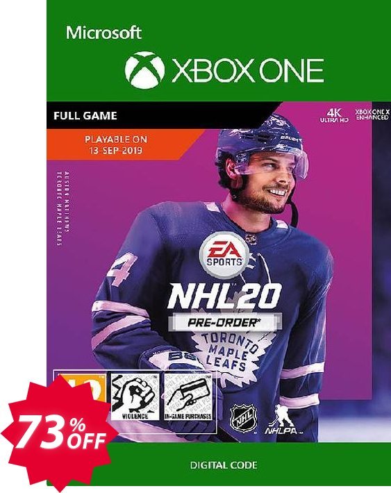 NHL 20: Standard Edition Xbox One Coupon code 73% discount 