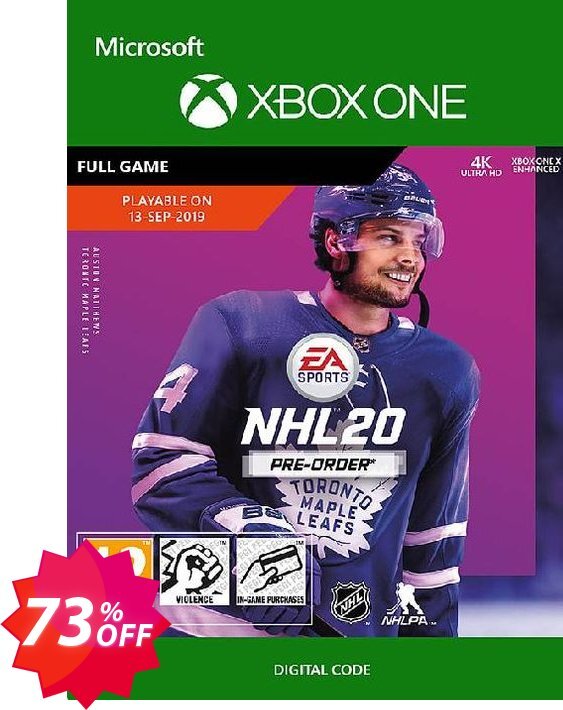 NHL 20: Standard Edition Xbox One Coupon code 73% discount 