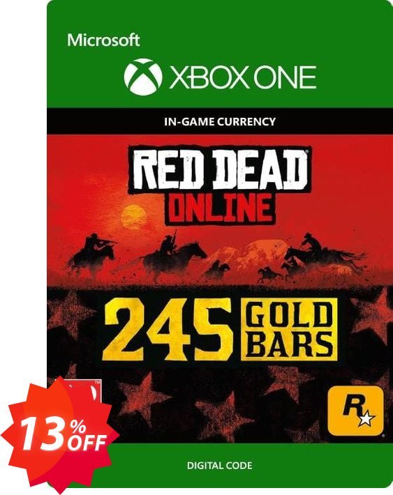 Red Dead Online: 245 Gold Bars Xbox One Coupon code 13% discount 
