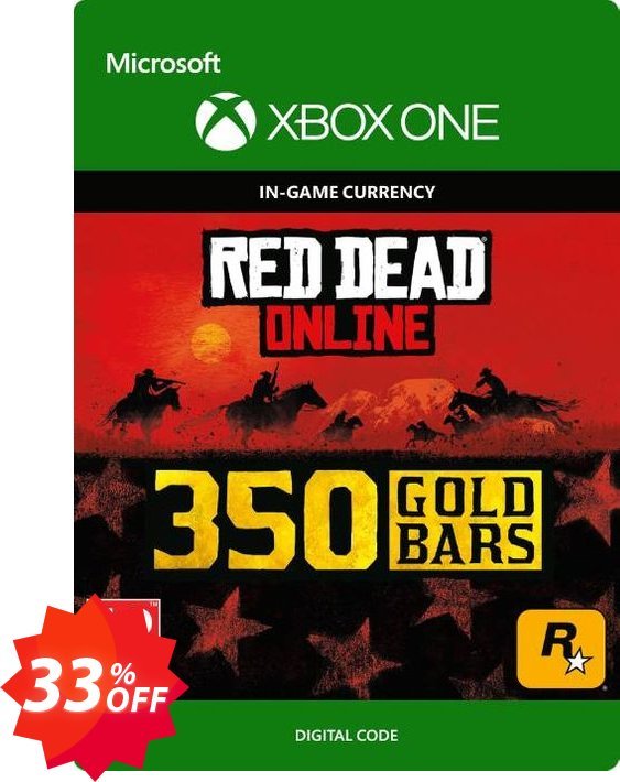 Red Dead Online: 350 Gold Bars Xbox One Coupon code 33% discount 
