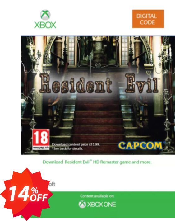 Resident Evil HD Xbox One Coupon code 14% discount 