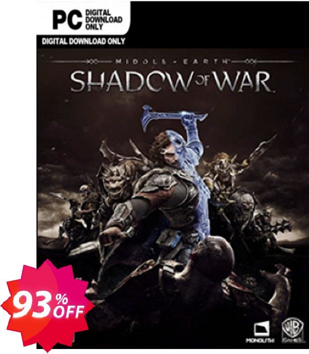 Middle-earth: Shadow of War PC Coupon code 93% discount 