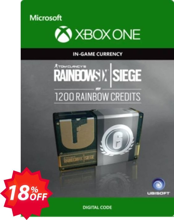 Tom Clancy's Rainbow Six Siege 1200 Credits Pack Xbox One Coupon code 18% discount 