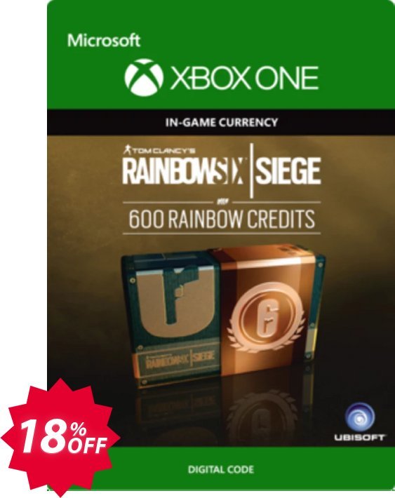 Tom Clancy's Rainbow Six Siege 600 Credits Pack Xbox One Coupon code 18% discount 