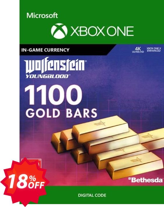 Wolfenstein: Youngblood - 1100 Gold Bars Xbox One Coupon code 18% discount 