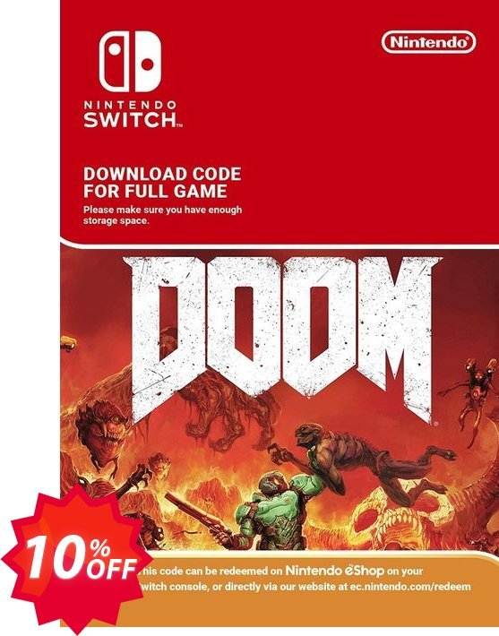 Doom Nintendo Switch Coupon code 10% discount 
