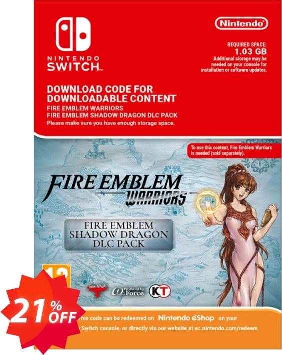 Fire Emblem Warriors Shadow Dragon Pack DLC Switch Coupon code 21% discount 