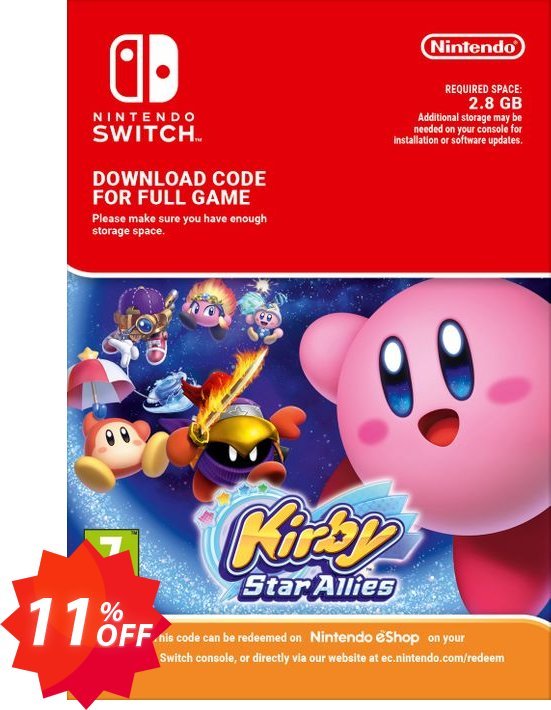 Kirby Star Allies Nintendo Switch Coupon code 11% discount 