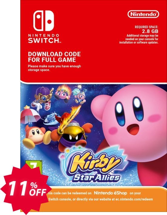 Kirby Star Allies Nintendo Switch Coupon code 11% discount 