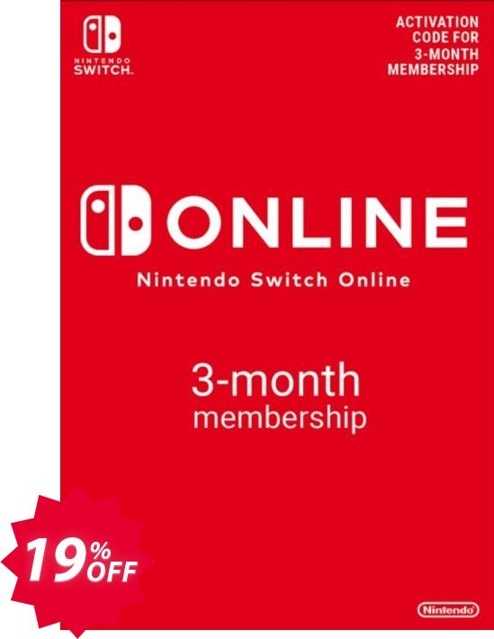 Nintendo Switch Online 3 Month, 90 Day Membership Switch, EU  Coupon code 19% discount 