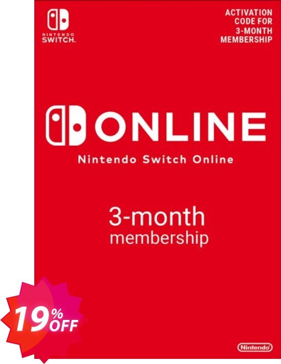 Nintendo Switch Online 3 Month, 90 Day Membership Switch, EU  Coupon code 19% discount 