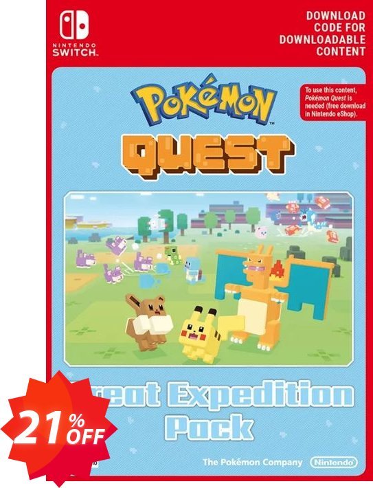 Pokemon Quest - Great Expedition Pack Switch Coupon code 21% discount 