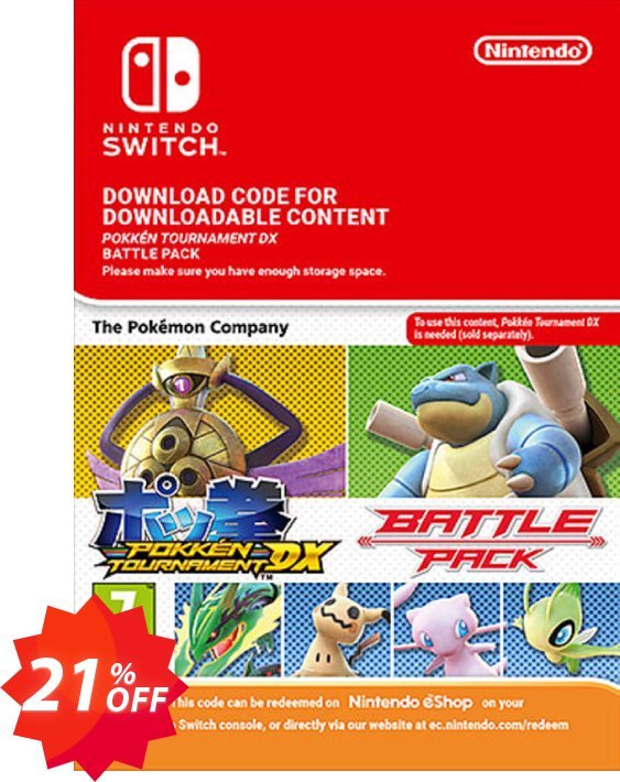Pokken Tournament DX Battle Pack Switch Coupon code 21% discount 