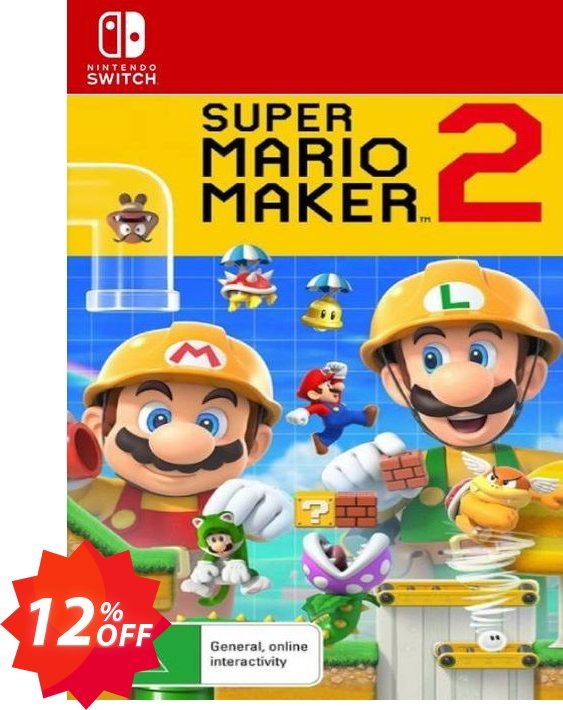 Super Mario Maker 2 Switch Coupon code 12% discount 
