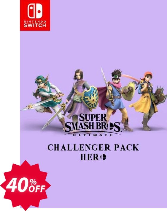 Super Smash Bros Ultimate - Hero Challenger Pack Switch Coupon code 40% discount 