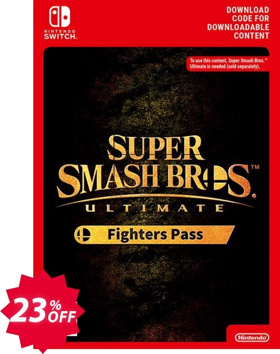 Super Smash Bros. Ultimate Fighter Pass Switch Coupon code 23% discount 