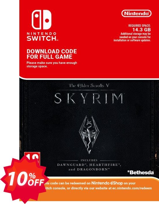 The Elder Scrolls V: Skyrim Nintendo Switch Coupon code 10% discount 