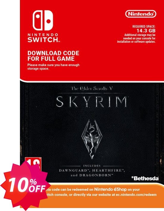 The Elder Scrolls V: Skyrim Nintendo Switch Coupon code 10% discount 