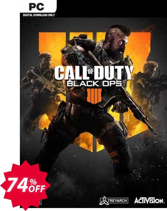 Call of Duty, COD Black Ops 4 PC, MEA  Coupon code 74% discount 