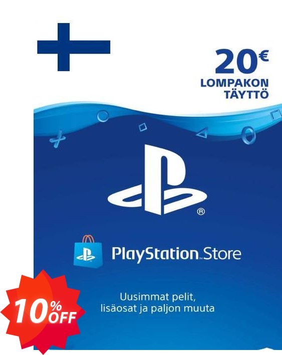 PS Network, PSN Card 20 EUR, Finland  Coupon code 10% discount 