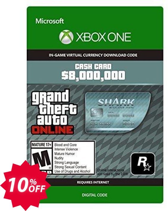 GTA V 5 Megalodon Shark Cash Card - Xbox One Digital Code Coupon code 10% discount 