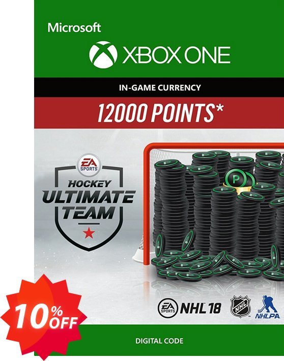 NHL 18: Ultimate Team NHL Points 12000 Xbox One Coupon code 10% discount 