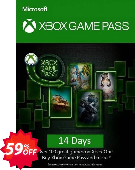 14 Day Xbox Game Pass Ultimate Xbox One / PC Coupon code 59% discount 